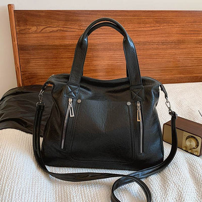 Retro Women's Crossbody Bag - Soft PU One-Shoulder Tote in Stylish Colors - Buy Center