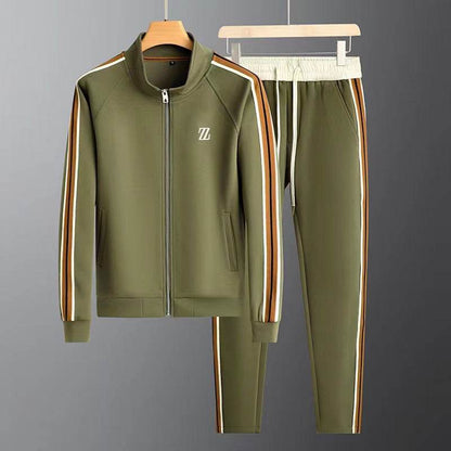 Men's Stand Collar Sportswear Suit - Stylish Coat & Trousers Set 2025 - Buy Center