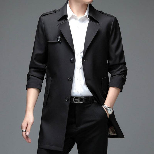 High-End Plus Size Men's Trench Coat - Casual Stylish Jacket 2025 - Buy Center