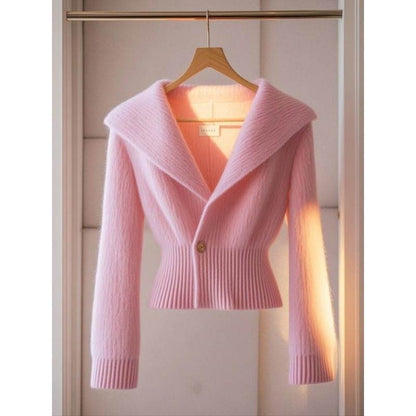 Buycenter Women's Flattering Sweater Coat - Pink Cardigan for Commuting - Buy Center