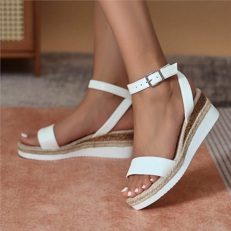 BuyCenter Fashion Platform Woven Beach Sandals - Elegant & Comfortable Style - Buy Center