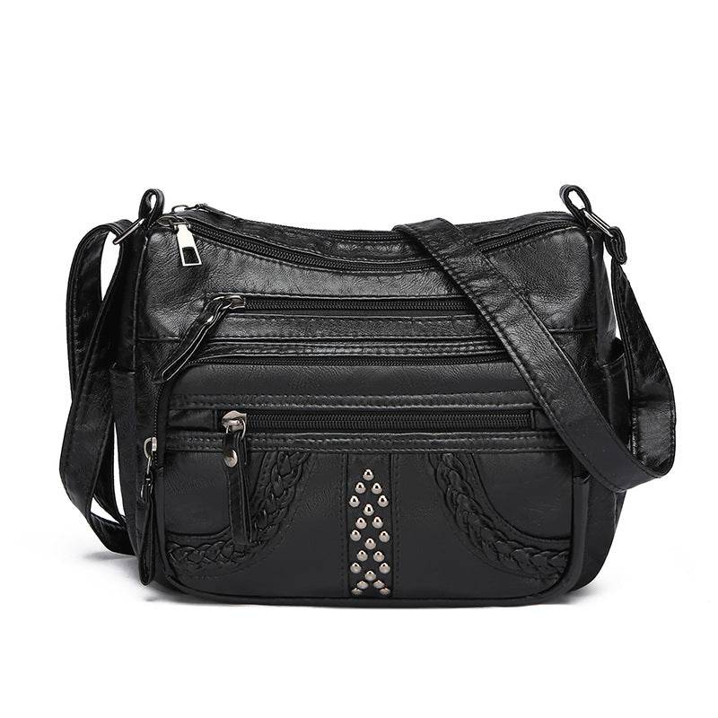 Multi-layer Leather Texture Crossbody Bag - Stylish Shoulder Bag 2025 - Buy Center