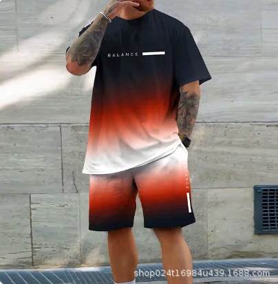 Casual Sports Short Sleeve Set for Men - Lightweight & Breathable Summer Comfort - Buy Center