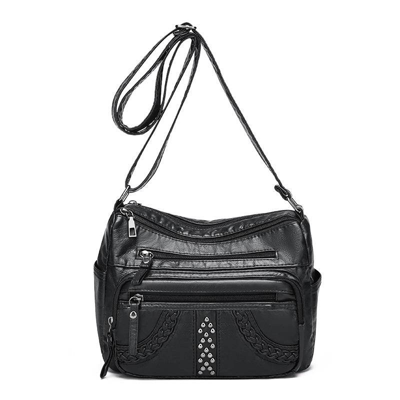 Multi-layer Leather Texture Crossbody Bag - Stylish Shoulder Bag 2025 - Buy Center
