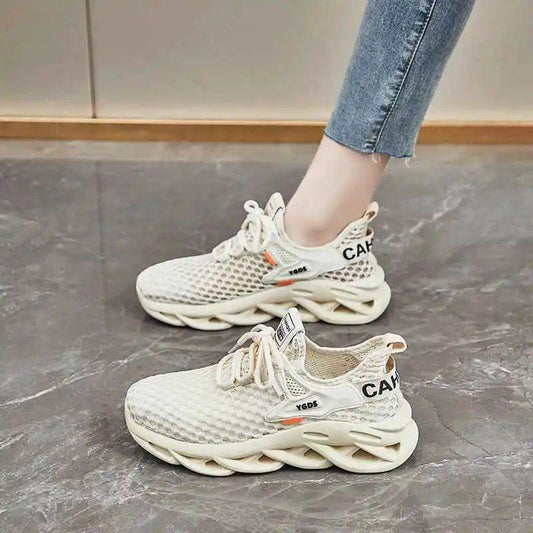 Versatile Summer Fly-knit Sneakers for Women - Breathable and Stylish Flats - Buy Center