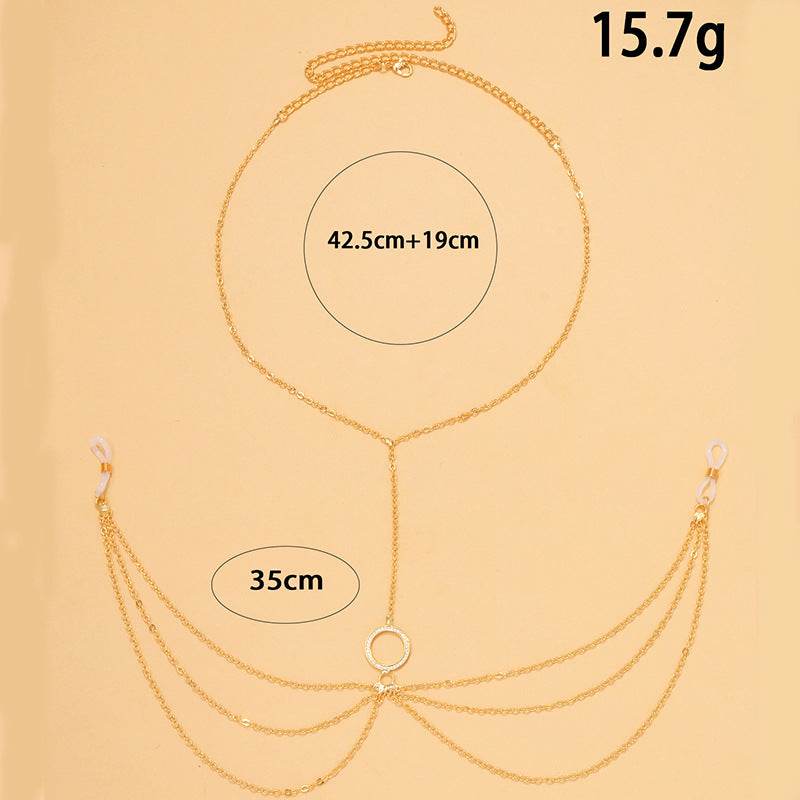 Sexy Diamond Nipple Chain Necklace - Glamorous Body Jewelry for Women - Buy Center