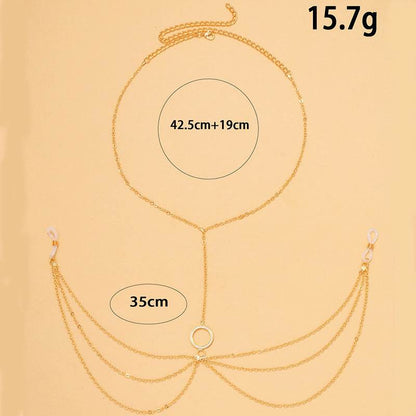 Sexy Diamond Nipple Chain Necklace - Glamorous Body Jewelry for Women - Buy Center