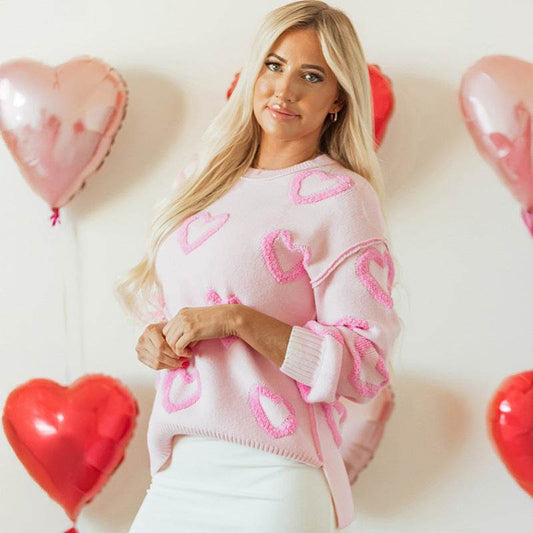 Women's Round Neck Knitted Sweater - Trendy Pullover for All Occasions - Buy Center