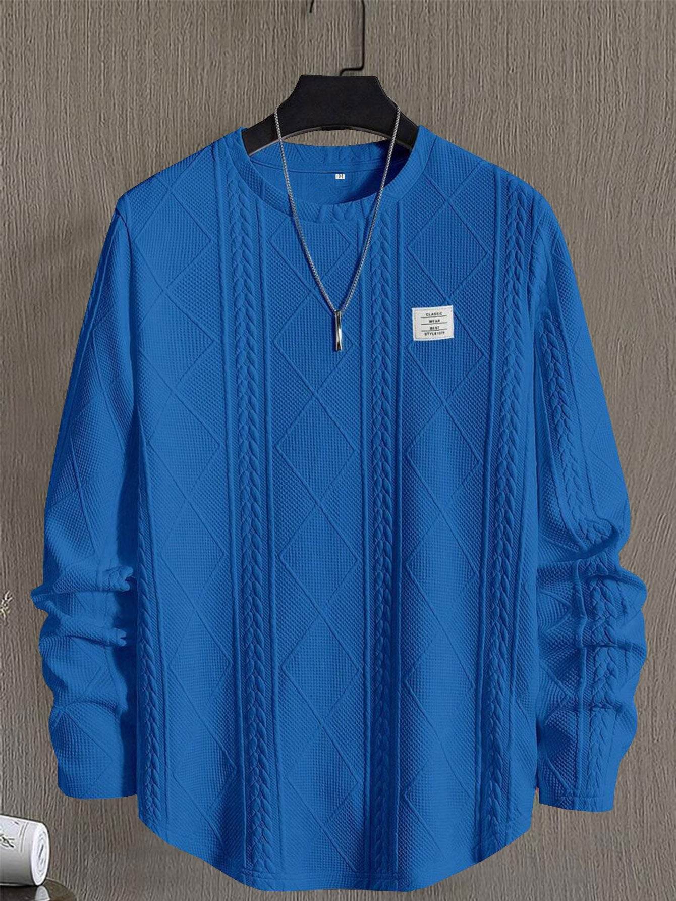 Japanese Retro Men's Pullover Sweater - Casual Long Sleeve, Loose Fit - Buy Center