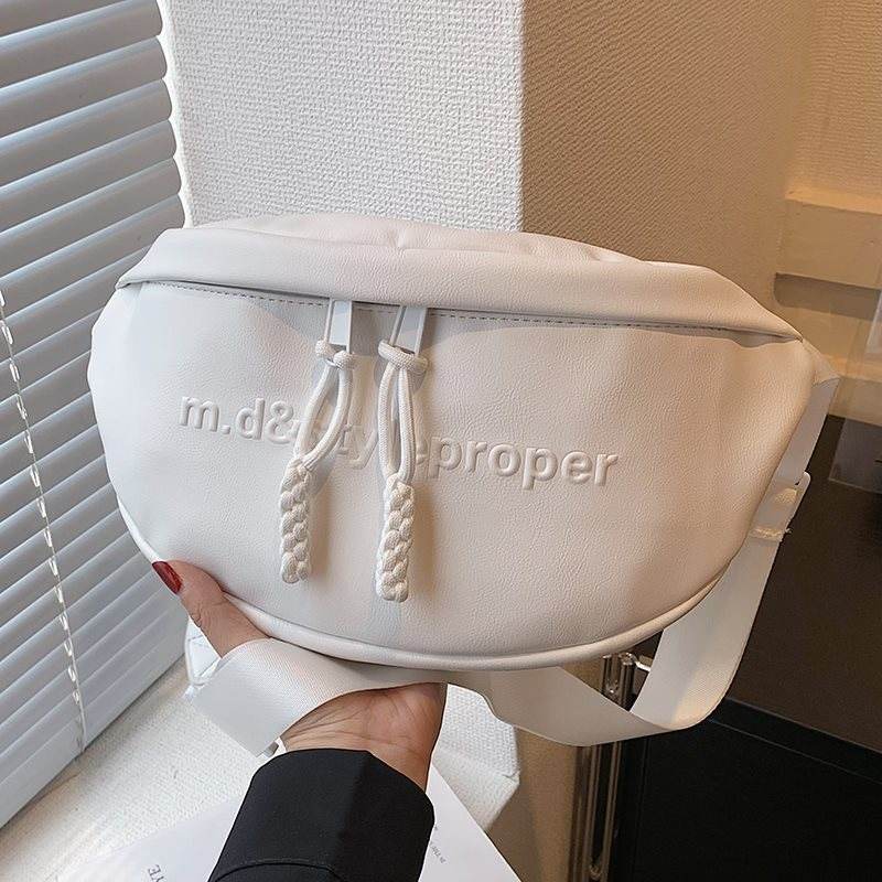 Buycenter Women's White Chest Bag - Casual Crossbody Shoulder Style - Buy Center