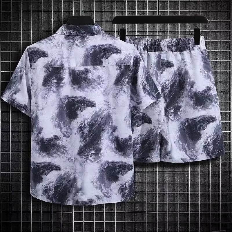 Men's Quick-Drying Floral Beach Suit - Loose Fit, Stylish Summer Set - Buy Center