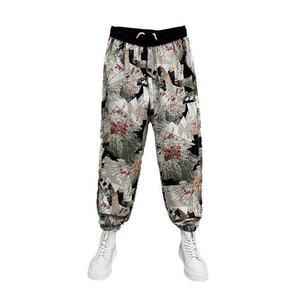 Casual Thin Drape Pants - Breathable Korean Style Striped Design - Buy Center