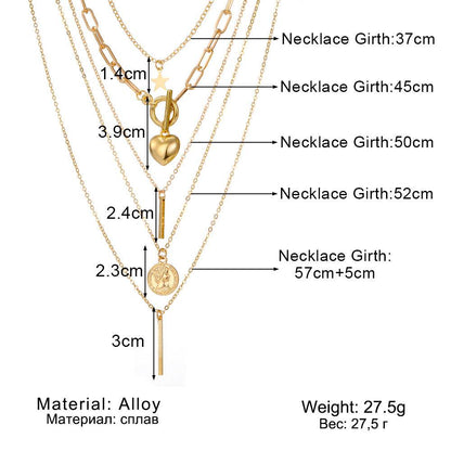 Personalized Multi-layer Twin Necklace - Trendy Retro Style for Women - Buy Center