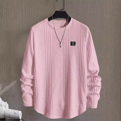 Japanese Retro Men's Pullover Sweater - Casual Long Sleeve, Loose Fit - Buy Center