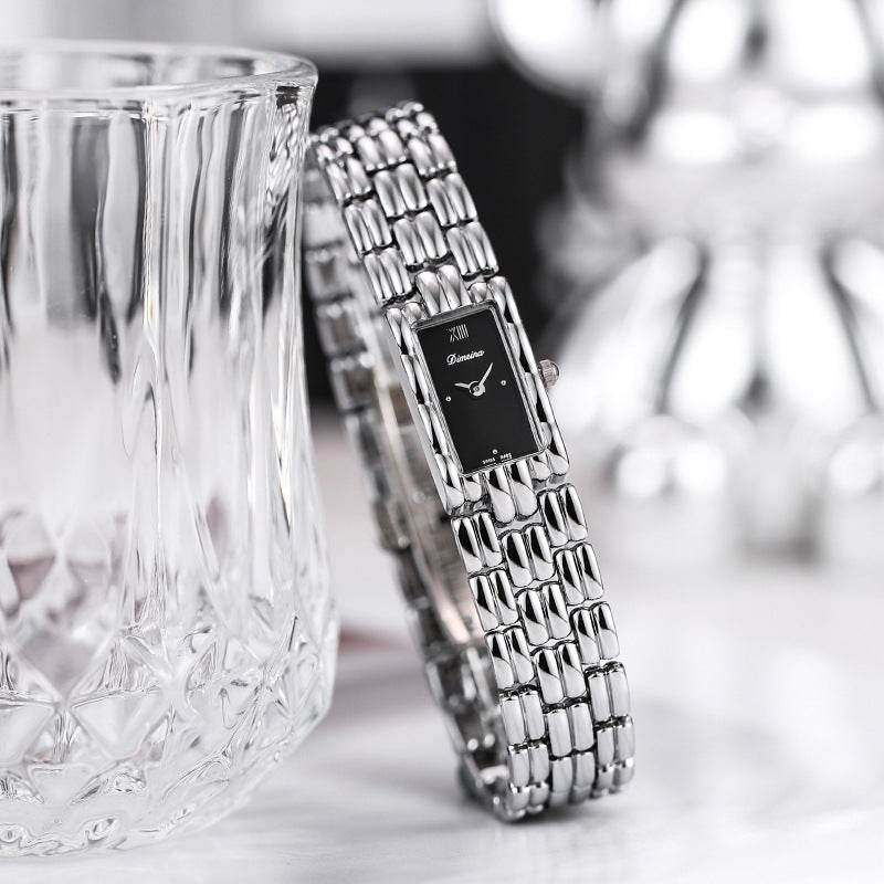 Simple Fashion Square Steel Watch - Elegant Gold & White Design 2025 - Buy Center