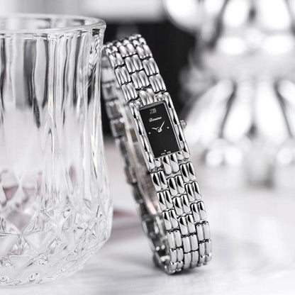 Simple Fashion Square Steel Watch - Elegant Gold & White Design 2025 - Buy Center