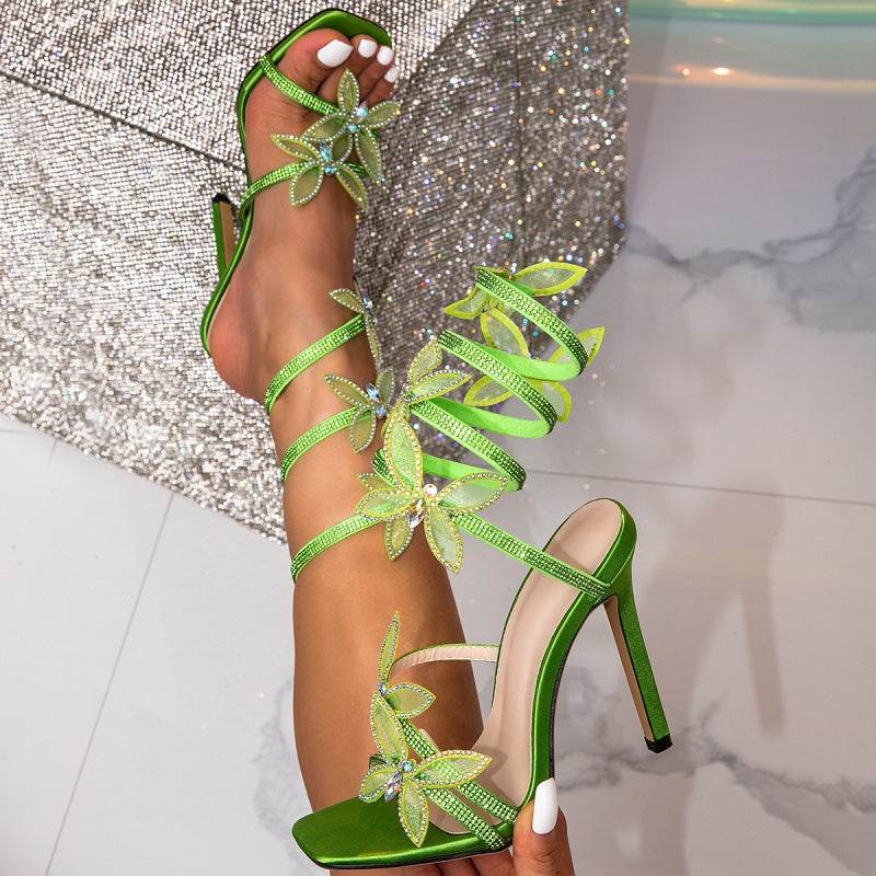 Fashion Personality Bow Stiletto Sandals - Chic Heels in Vibrant Colors - Buy Center