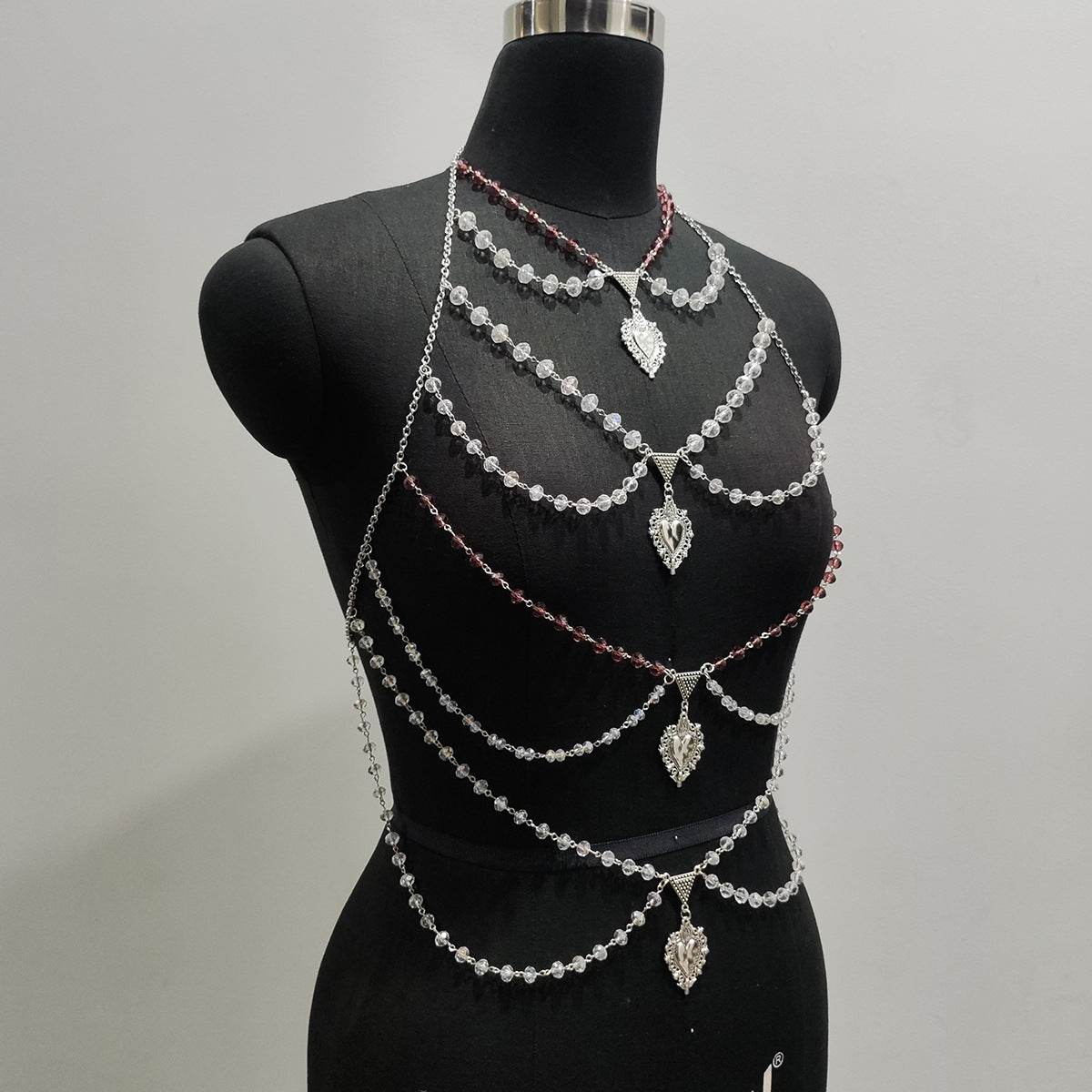 Multi-Layer Necklace & Bracelet Set - Elegant Stainless Steel Love Pendant - Buy Center