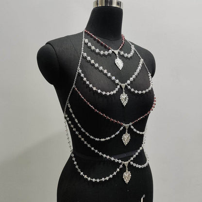 Multi-Layer Necklace & Bracelet Set - Elegant Stainless Steel Love Pendant - Buy Center