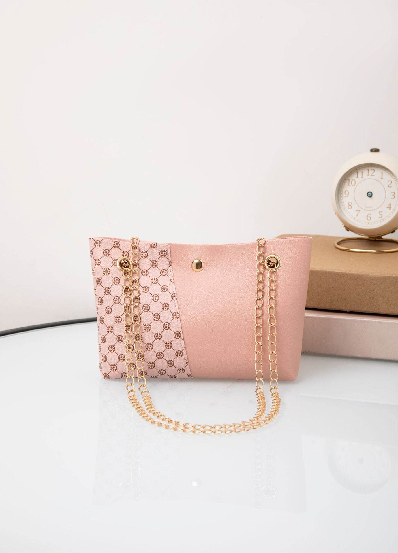 Dotted Prints Chain Shoulder Bag - Stylish PU Messenger for 2025 - Buy Center