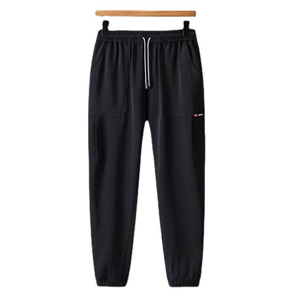 Summer Loose Cargo Pants for Men - Ankle-tied Tencel Casual Trousers - Buy Center