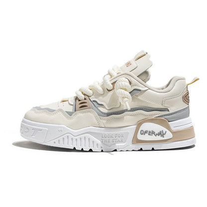 Stylish Men's Platform Sneakers - Breathable Mesh, Trendy Casual Wear - Buy Center