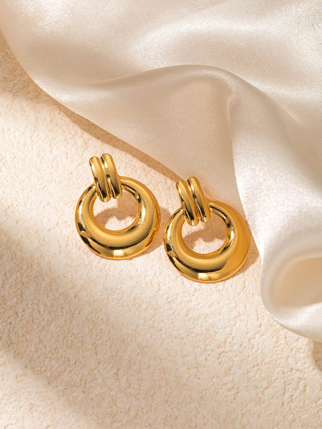 Retro Electroplated Earrings - Premium Titanium Steel for Women’s Style - Buy Center