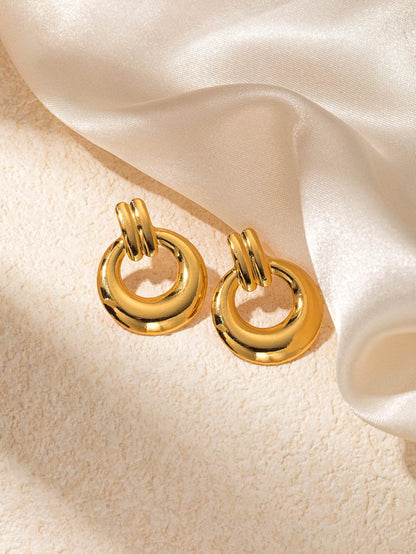 Retro Electroplated Earrings - Premium Titanium Steel for Women’s Style - Buy Center