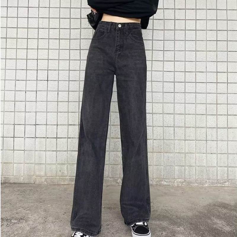 High Waist Wide Leg Jeans - Casual Slim Fit for Retro Style 2025 - Buy Center