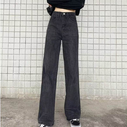 High Waist Wide Leg Jeans - Casual Slim Fit for Retro Style 2025 - Buy Center