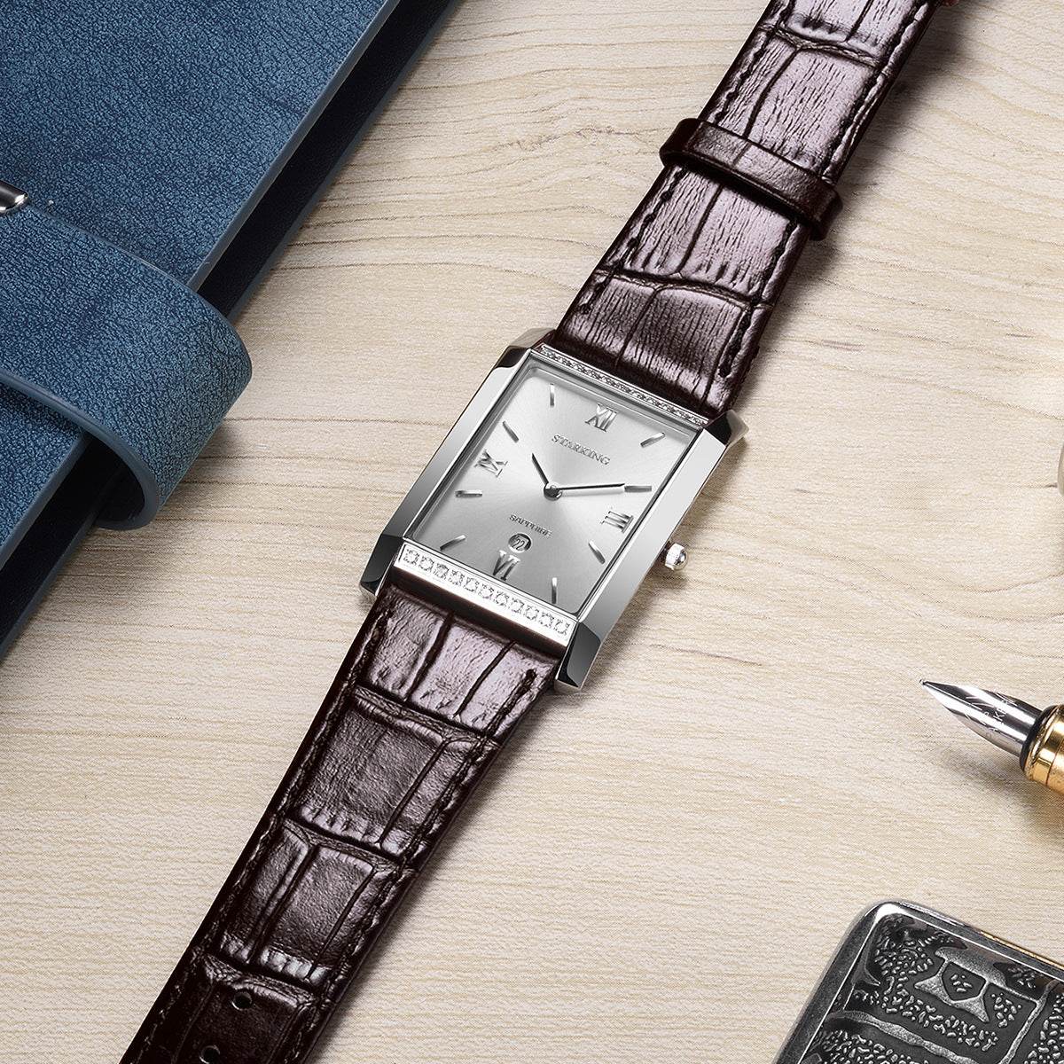 Buycenter Simple Business Quartz Watch - Sapphire Crystal, Stainless Steel - Buy Center