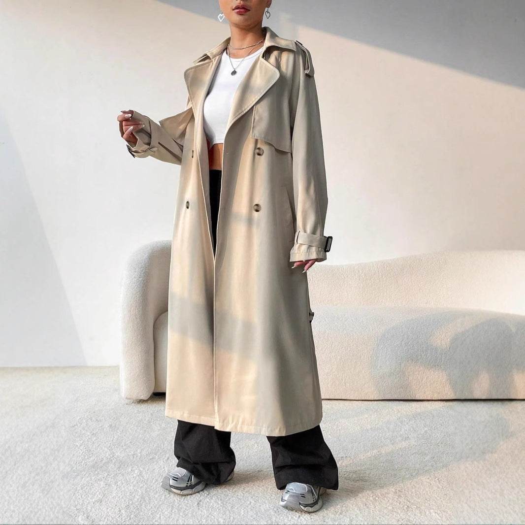 Elegant Khaki Trench Coat for Women - Stylish Casual Layering 2025 - Buy Center