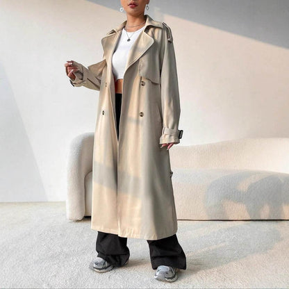Elegant Khaki Trench Coat for Women - Stylish Casual Layering 2025 - Buy Center