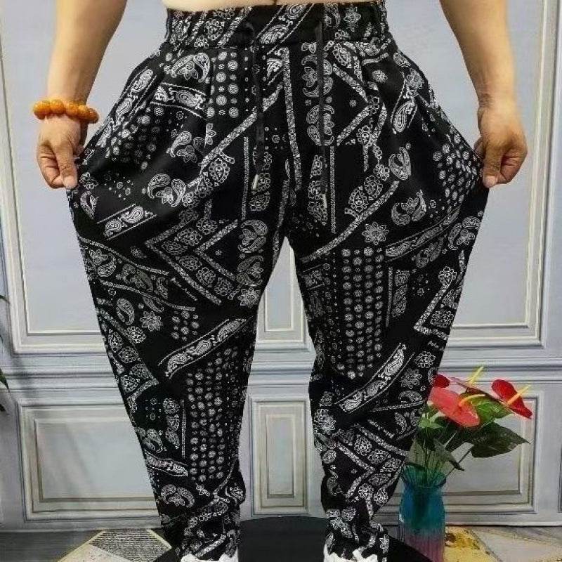 Loose-Fitting Chinese Style Harem Pants - Plus Size Fleece-Lined Comfort - Buy Center