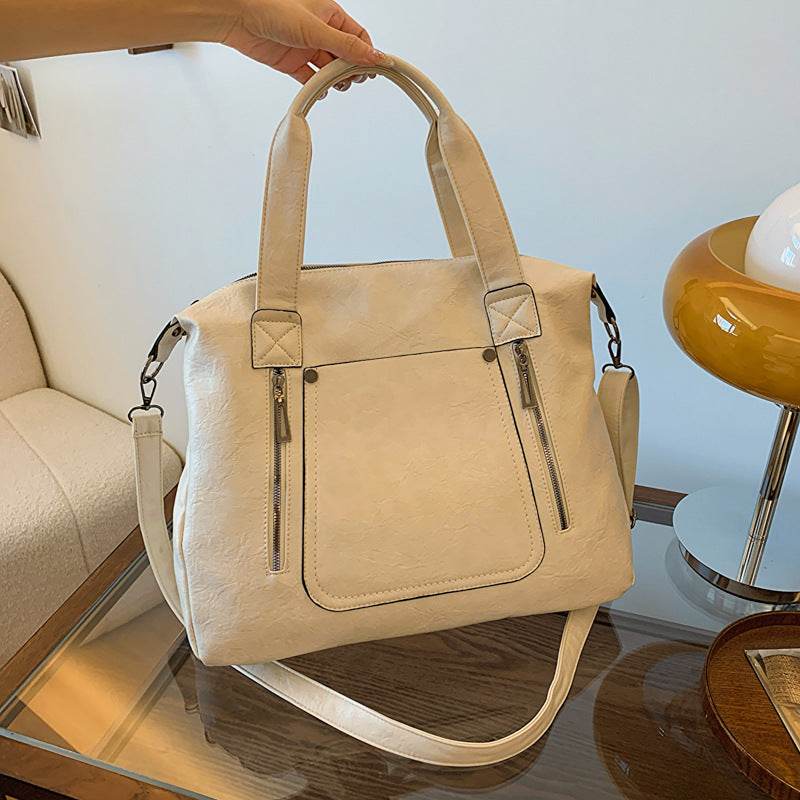 Retro Women's Crossbody Bag - Soft PU One-Shoulder Tote in Stylish Colors - Buy Center