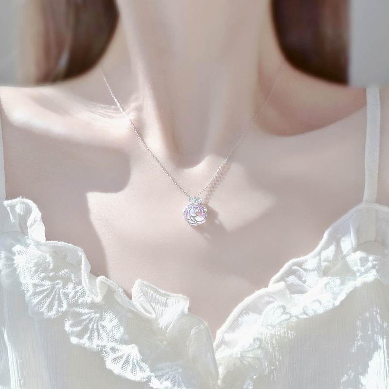 Camellia Flower Necklace & Bracelet Set - Elegant Bridal Jewelry 2025 - Buy Center