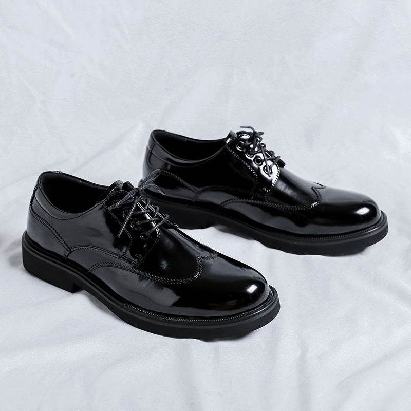 Buycenter Mid-top British Patent Leather Shoes - Stylish All-match for Men - Buy Center