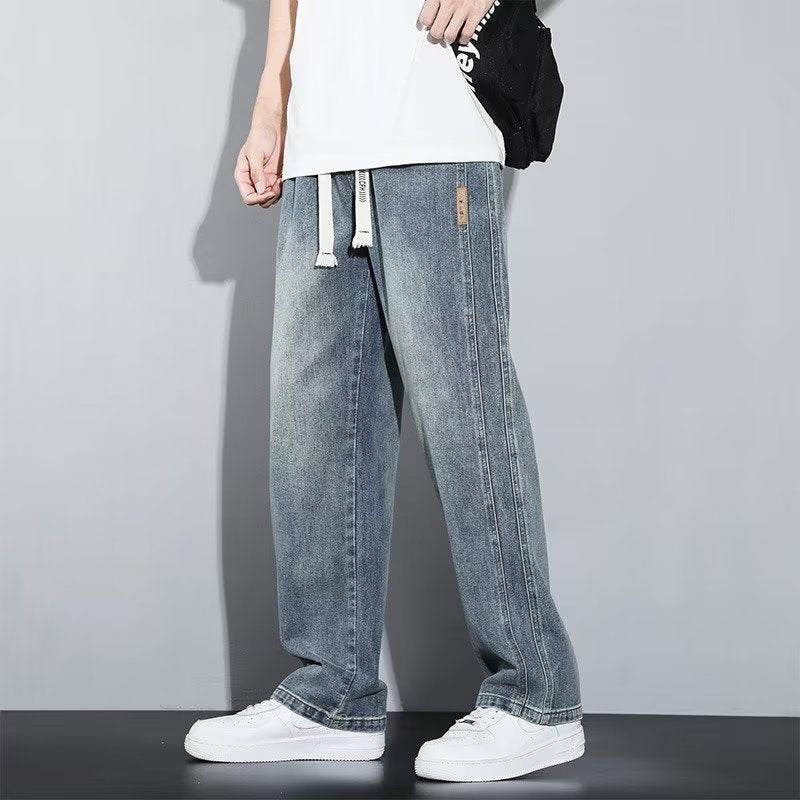 High-Looking Loose Wide-Leg Men's Jeans - Comfortable Casual Style - Buy Center