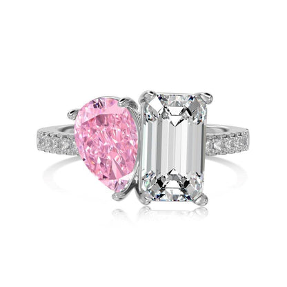 Buycenter S925 Sterling Silver Water Drop Ring - Elegant Geometric Design - Buy Center