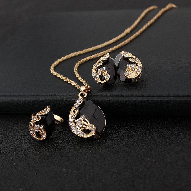 Buy Center Geometric Gem Earrings & Necklace Jewelry Set for Women - Buy Center