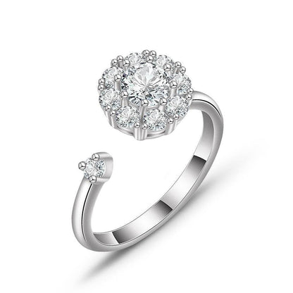 Buy Center Fully Jeweled Loving Heart Ring - Unique Temperamental Style - Buy Center