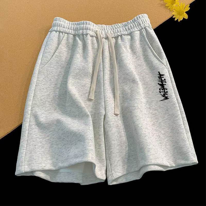 Buycenter Vintage Letter Print Loose Summer Shorts for Men - Stylish & Comfortable - Buy Center