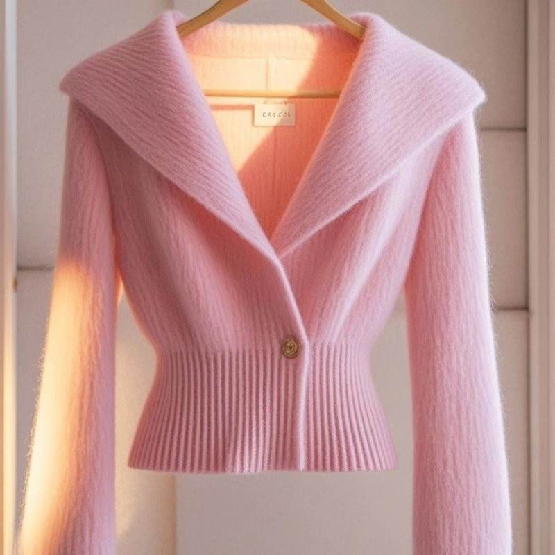 Buycenter Women's Flattering Sweater Coat - Pink Cardigan for Commuting - Buy Center