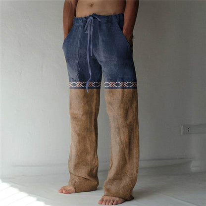 Men's Summer Beach Trousers - Stylish Geometric Patterns for Casual Comfort - Buy Center