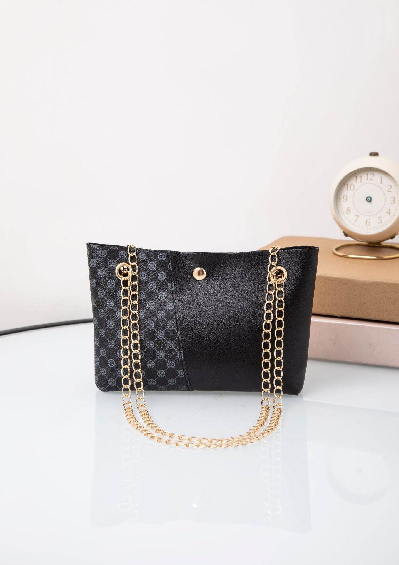 Dotted Prints Chain Shoulder Bag - Stylish PU Messenger for 2025 - Buy Center