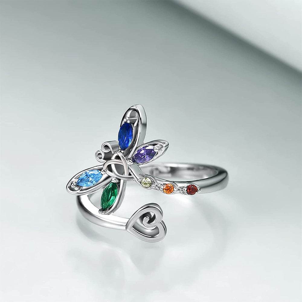 Buy Center Colorful Butterfly Ring - Stylish Zinc Alloy Design for Women - Buy Center