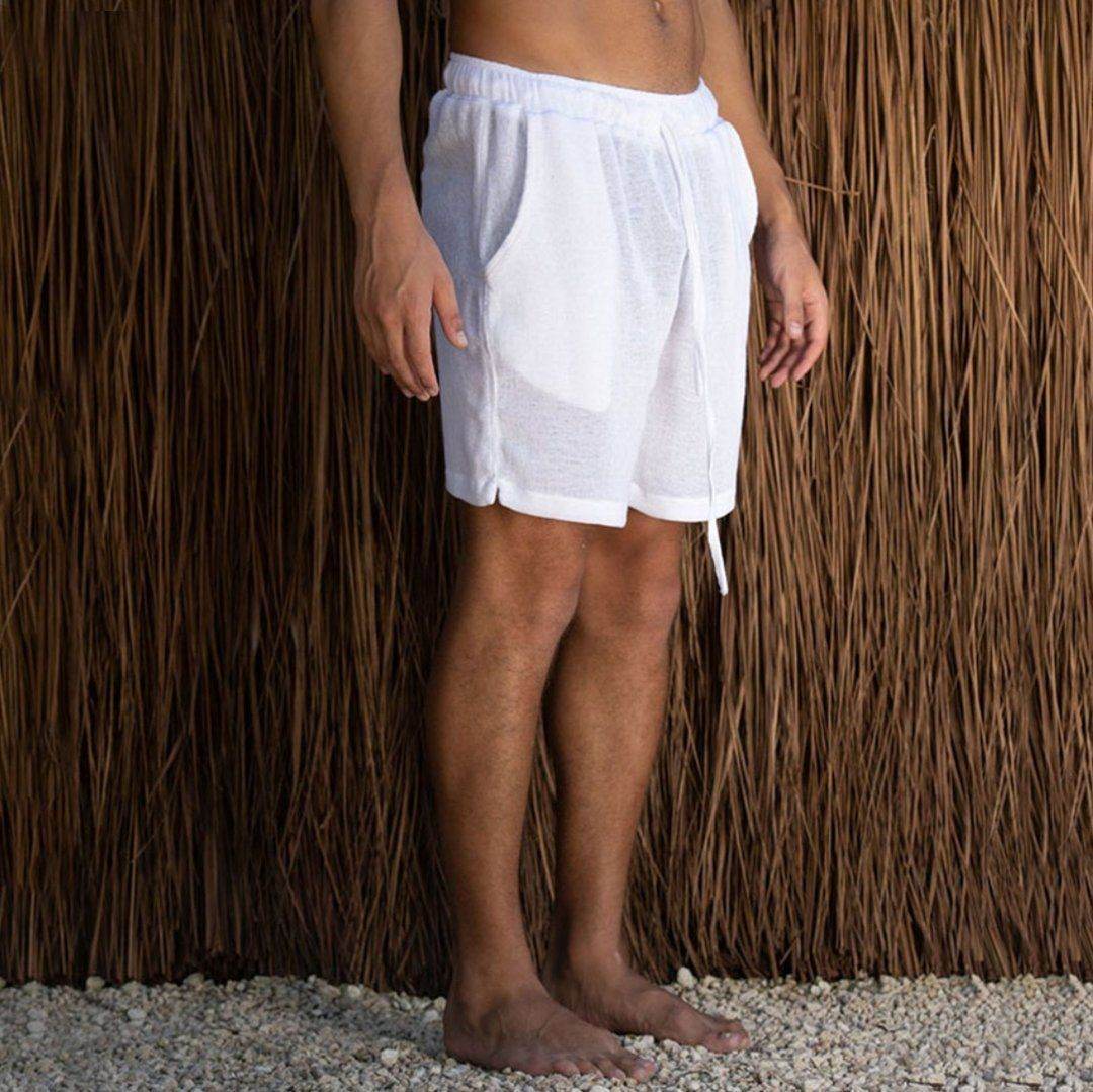 Buycenter Men's Solid Color Cotton Shorts - Casual, Micro Elasticity - Buy Center