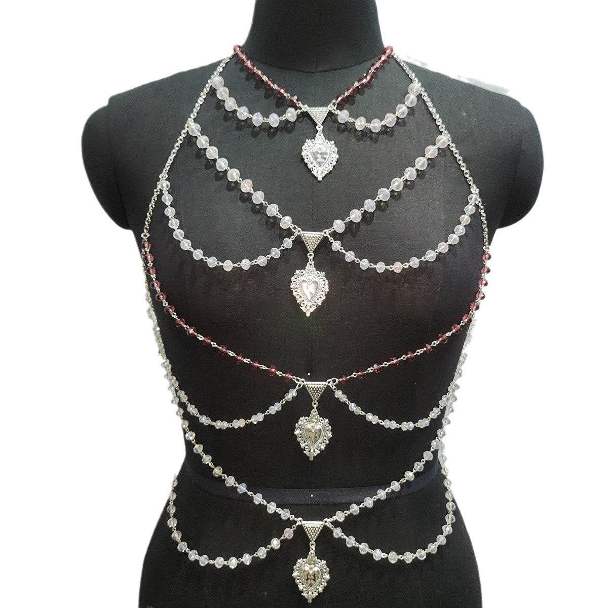 Multi-Layer Necklace & Bracelet Set - Elegant Stainless Steel Love Pendant - Buy Center