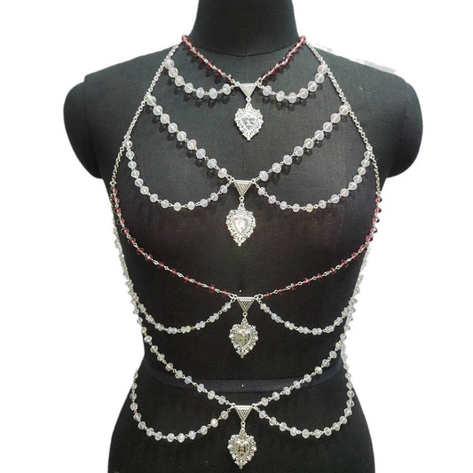 Multi-Layer Necklace & Bracelet Set - Elegant Stainless Steel Love Pendant - Buy Center