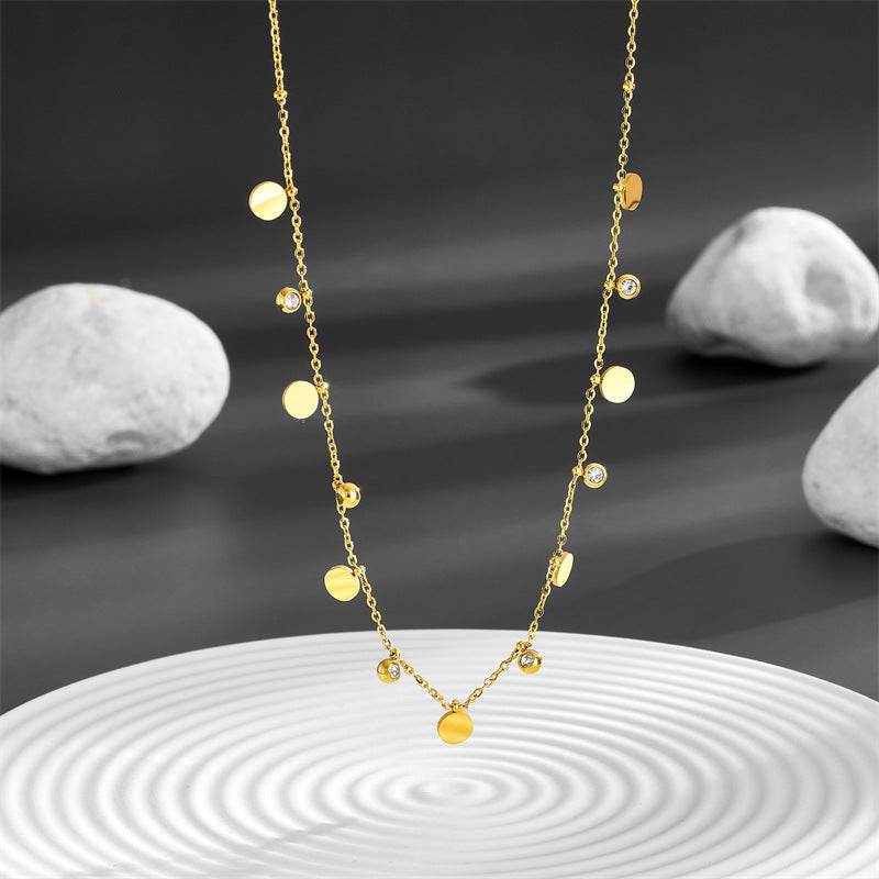 Elegant Stainless Steel Multi-heart Necklace - Gold Butterfly Design 2025 - Buy Center